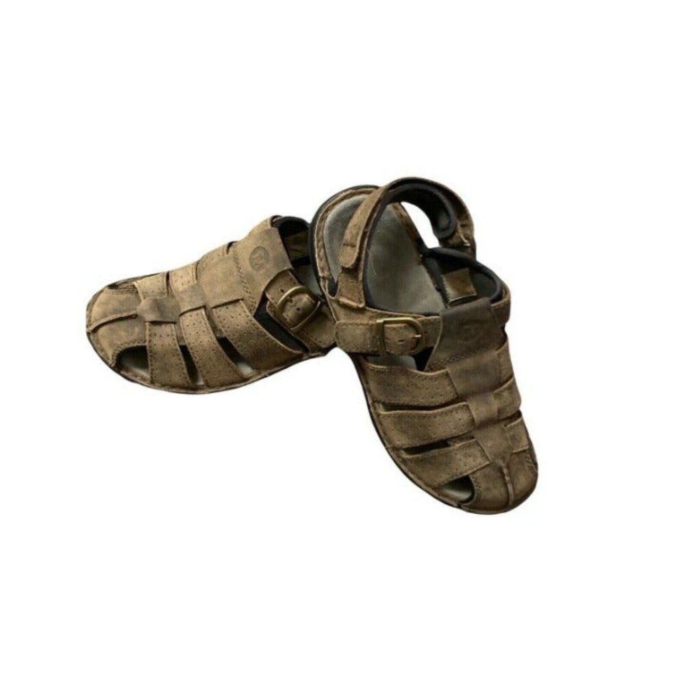 Merrell Bliss Beaver Brown Leather Mens’s Fisherman Sandals 10US/9UK Pre-Owned